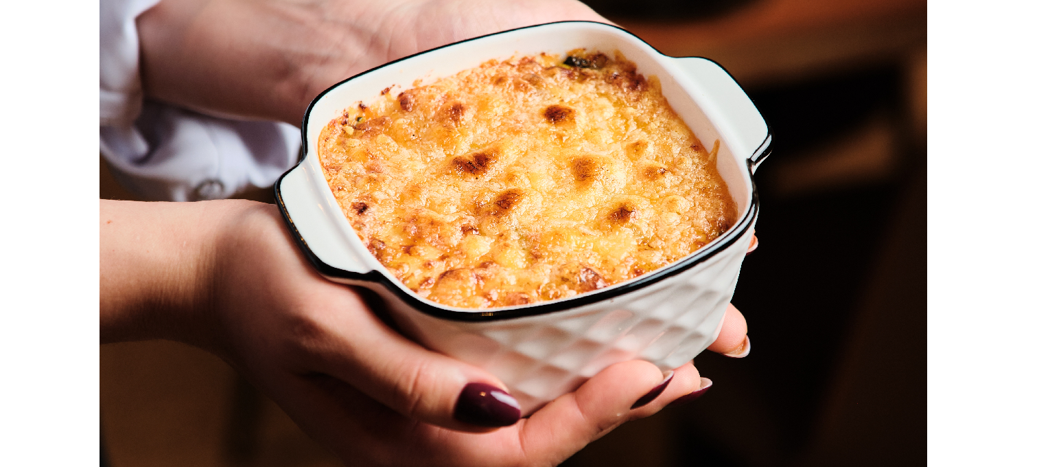 Lasaña de calabacin y pollo de corral.