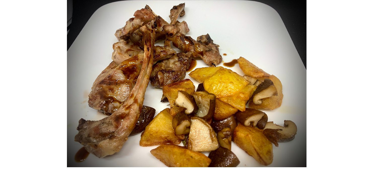 Chuletillas de cordero lechal a la parrilla.